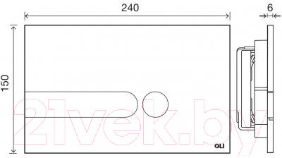 Кнопка для инсталляции Oliveira & Irmao iPlate 670008 (белый)