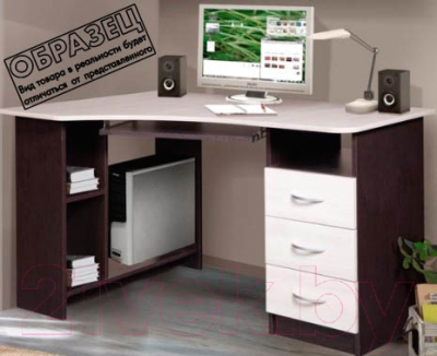 Компьютерный стол Мебель-Класс Престиж (венге/дуб шамони, левый)