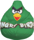 Бескаркасное кресло Flagman Груша Макси Angry Birds Г2.1-047 (зеленый) - 