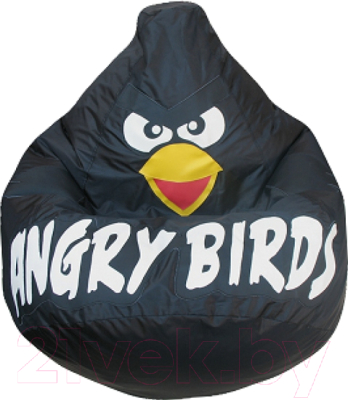 Бескаркасное кресло Flagman Груша Макси Angry Birds Г2.1-048 (черный)