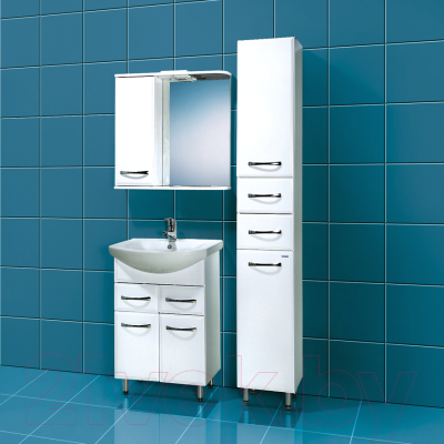 Шкаф с зеркалом для ванной Акваль Виола 80 / AV.04.80.00.L