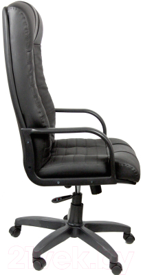 Кресло офисное Деловая обстановка Атлант Стандарт кожа сплит (черный)