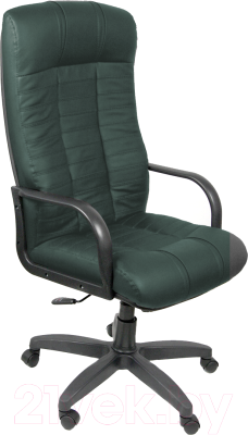 Кресло офисное Деловая обстановка Атлант Стандарт кожа люкс (зеленый)
