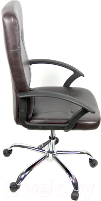 Кресло офисное Деловая обстановка Офелия Хром (темно-коричневый)