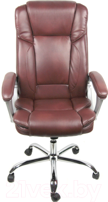 Кресло офисное Деловая обстановка Лагуна Люкс Хром (коричневый)