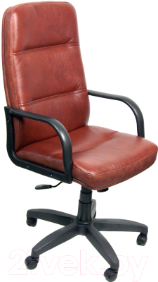 Кресло офисное Евростиль Зенит Стандарт Люкс кожа (коричневый)