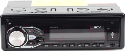 Бездисковая автомагнитола ACV AVS-1712R (красный)