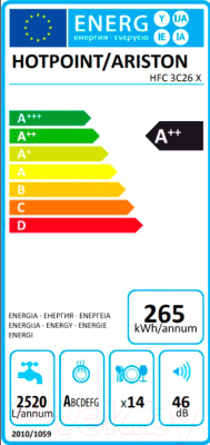 Посудомоечная машина Hotpoint-Ariston HFC 3C26 X