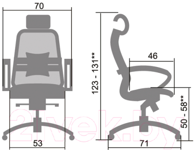 Кресло офисное Metta Samurai K-2 (коричневый)