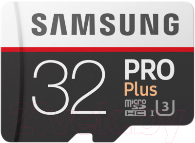 Карта памяти Samsung PRO+ microSDHC 32GB + адаптер (MB-MD32GA)