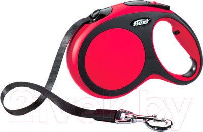 Поводок-рулетка Flexi New Comfort ремень M (5м, красный)