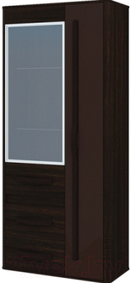 Шкаф с витриной Мебель-Неман Браво МН-127-02 (орех шоколадный/мокко)