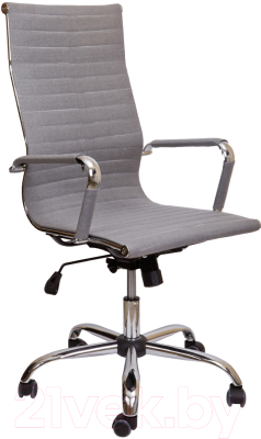 Кресло офисное Седия Elegance Chrome экокожа (серый)