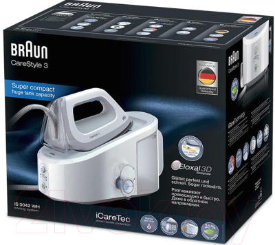 Утюг с парогенератором Braun CareStyle 3 IS3042WH