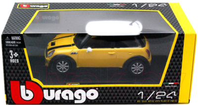 Масштабная модель автомобиля Bburago Мини Купер S кабриолет / 18-22124 - товар по цвету не маркируется