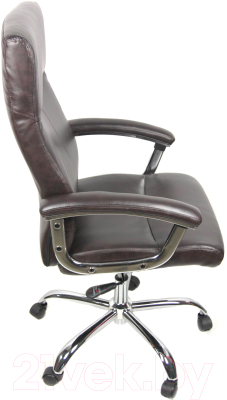 Кресло офисное Деловая обстановка Фаворит хром (темно-коричневый)