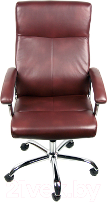 Кресло офисное Деловая обстановка Фаворит хром (коричневый)