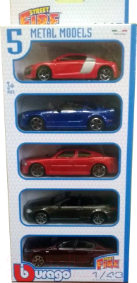 Набор игрушечных автомобилей Bburago Street Fire / 18-30005