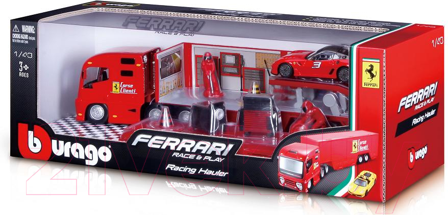 Автовоз игрушечный Bburago Ferrari Грузовик с автомобилем / 18-31202