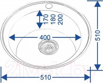 Мойка кухонная Saniteco WY-510M