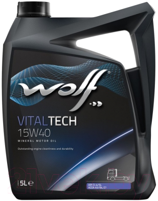 Моторное масло WOLF VitalTech 15W40 / 14636/5 (5л)