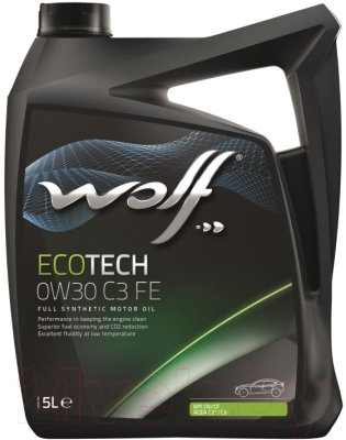 Моторное масло WOLF EcoTech 0W30 C3 FE / 16105/5 (5л)