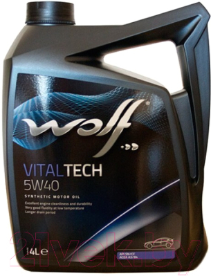 Моторное масло WOLF VitalTech 5W40 / 16116/4 (4л)