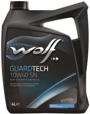 Моторное масло WOLF GuardTech 10W40 SN / 16127/4 (4л)