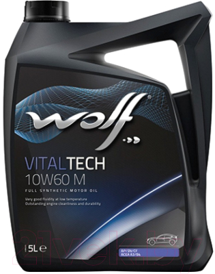 Моторное масло WOLF VitalTech 10W60 M / 16128/5 (5л)