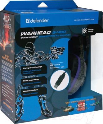 Наушники-гарнитура Defender Warhead G-400 / 64145