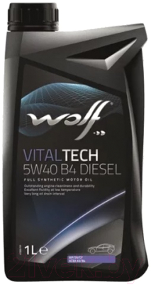 Моторное масло WOLF VitalTech 5W40 B4 Diesel / 26116/1 (1л)