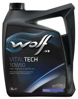 Моторное масло WOLF VitalTech 10W60 / 24118/5 (5л)