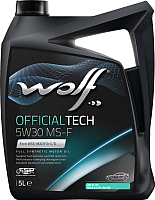 Моторное масло WOLF OfficialTech 5W30 MS-F / 65609/5 (5л) - 