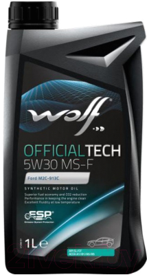 Моторное масло WOLF OfficialTech 5W30 MS-F / 65609/1 (1л)