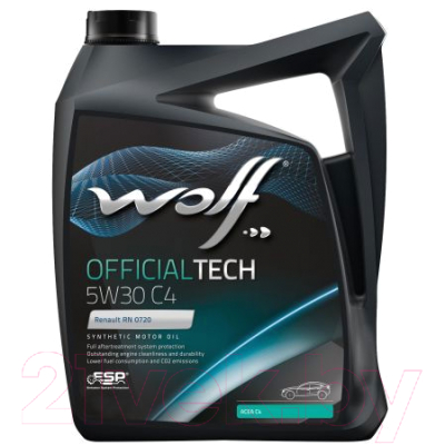 Моторное масло WOLF OfficialTech 5W30 C4 / 65608/4 (4л)