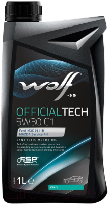 Моторное масло WOLF OfficialTech 5W30 C1 / 65605/1 (1л)