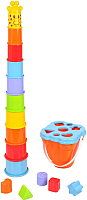 

Развивающая игрушка PlayGo, Пирамидка-ведерко Жираф 2388