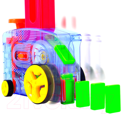Игровой набор PlayGo  Домино с машинкой для их установки 9400
