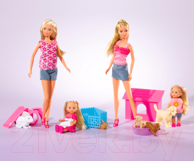 Набор кукол Simba Штеффи и Эви с домашними животными 105732156 - товар по цвету не маркируется