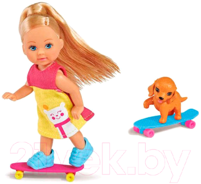 Кукла с аксессуарами Simba Эви на скутере и скейте 105732295