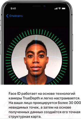 Смартфон Apple iPhone X 64Gb / MQAD2 (серебристый)