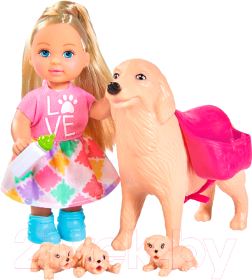 Кукла с аксессуарами Simba Эви с собачкой и щенками 105733072