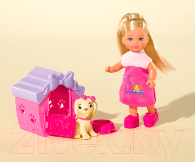 Кукла с аксессуарами Simba Эви с песиком и домиком 105735867