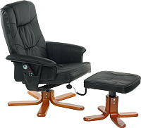 Массажное кресло Calviano 92 с пуфом (черный) - 