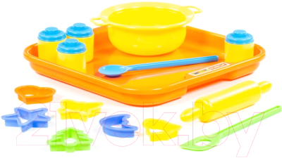 Набор игрушечной посуды Полесье Для выпечки №1 с подносом / 40749