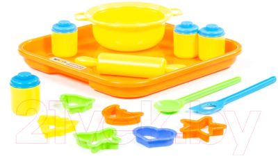 Набор игрушечной посуды Полесье Для выпечки №1 с подносом / 40749