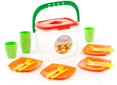 Набор игрушечной посуды Полесье Алиса для пикника №1 / 40756