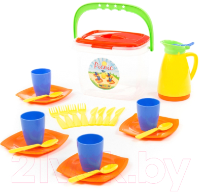 Набор игрушечной посуды Полесье Алиса для пикника №2 / 40763