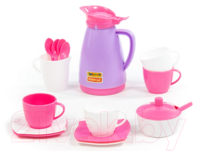 Набор игрушечной посуды Полесье Алиса на 4 персоны Pretty Pink / 40626