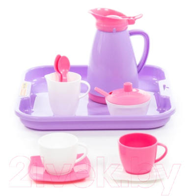 Набор игрушечной посуды Полесье Алиса на 2 персоны Pretty Pink / 40589